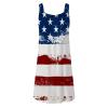 Easter Dresses for Women Cocktail Dresses for Women Summer Dresses for Women 2023 Sleeveless Sundress V-Neck Drawstring Waist Beach Casual Strap Mini Dress Pockets Women Summer Tunic Dress view 3