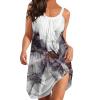4th of July Dress Women Women's 4th of July American Flag Sleeveless T-Shirts Dress American Flag Sleeveless Mini Dress for Women Stars Stripes Beach Sundress 4th of July Patriotic Tank Dress view 1