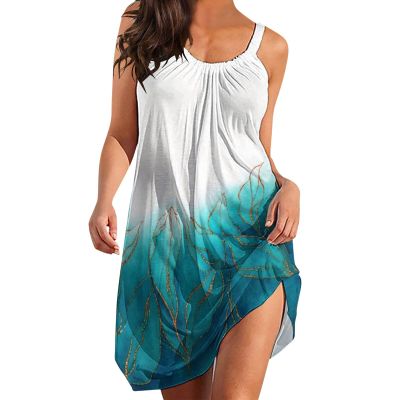 Boho Dresses for Women Spring Dresses for Women 2023 Casual Summer Dresses for Women Sexy Hollow Out O-Neck Sleeveless A-Line Vintage Beach Sundress Hawaiian Dress Women 2023 Mini Dresses