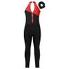Jizyo Kids Girls Sparkle Dance Clothes Suit Sleeveless Gymnastic Leotard with Leggings Sports Outfit Tracksuit Red&Black C 14 Years view 4