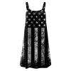 4th of July Dress Women Women's 4th of July American Flag Sleeveless T-Shirts Dress American Flag Sleeveless Mini Dress for Women Stars Stripes Beach Sundress 4th of July Patriotic Tank Dress view 3
