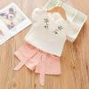 Moonker Toddler Kids Baby Girl Summer Outfit Clothes Embroidery T-Shirt Tops Shorts Pants Set 0-5 Years view 2
