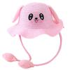 Child Rabbit Hat Ear Moving Jumping Hat Funny Bunny Hat Cap for Baby Girls Sun Straw Hat with Wide Brim (D, One Size) view 1