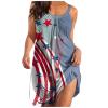 Easter Dresses for Women Cocktail Dresses for Women Summer Dresses for Women 2023 Sleeveless Sundress V-Neck Drawstring Waist Beach Casual Strap Mini Dress Pockets Women Summer Tunic Dress view 1