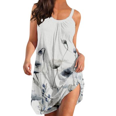 4th of July Dress Women Women's 4th of July American Flag Sleeveless T-Shirts Dress American Flag Sleeveless Mini Dress for Women Stars Stripes Beach Sundress 4th of July Patriotic Tank Dress
