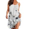 4th of July Dress Women Women's 4th of July American Flag Sleeveless T-Shirts Dress American Flag Sleeveless Mini Dress for Women Stars Stripes Beach Sundress 4th of July Patriotic Tank Dress view 1