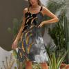 4th of July Dress Women Women's 4th of July American Flag Sleeveless T-Shirts Dress American Flag Sleeveless Mini Dress for Women Stars Stripes Beach Sundress 4th of July Patriotic Tank Dress view 3