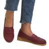 Leather Sneakers for Women,Women's Round Toe Wide Width Platform Shoes Lightweight Thick Sole Work Travel Shoes Slip on Breathable Casual Jogging Shoes Daily Shoes view 3