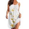 4th of July Dress Women Women's 4th of July American Flag Sleeveless T-Shirts Dress American Flag Sleeveless Mini Dress for Women Stars Stripes Beach Sundress 4th of July Patriotic Tank Dress view 1