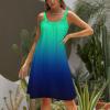 Easter Dresses for Women Cocktail Dresses for Women Summer Dresses for Women 2023 Sleeveless Sundress V-Neck Drawstring Waist Beach Casual Strap Mini Dress Pockets Women Summer Tunic Dress view 2