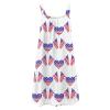 4th of July Dress Women Women's 4th of July American Flag Sleeveless T-Shirts Dress American Flag Sleeveless Mini Dress for Women Stars Stripes Beach Sundress 4th of July Patriotic Tank Dress view 3