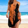 Easter Dresses for Women Cocktail Dresses for Women Summer Dresses for Women 2023 Sleeveless Sundress V-Neck Drawstring Waist Beach Casual Strap Mini Dress Pockets Women Summer Tunic Dress view 2