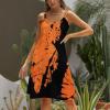Easter Dresses for Women Cocktail Dresses for Women Summer Dresses for Women 2023 Sleeveless Sundress V-Neck Drawstring Waist Beach Casual Strap Mini Dress Pockets Women Summer Tunic Dress view 3