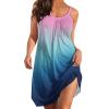 Easter Dresses for Women Cocktail Dresses for Women Summer Dresses for Women 2023 Sleeveless Sundress V-Neck Drawstring Waist Beach Casual Strap Mini Dress Pockets Women Summer Tunic Dress view 1