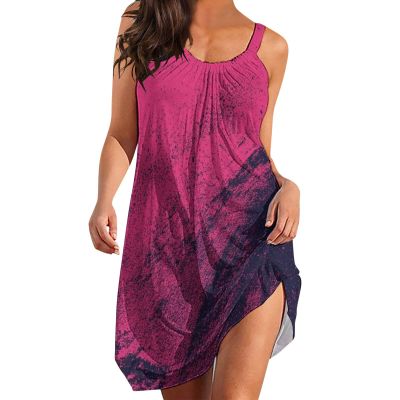 4th of July Dress Women Women's 4th of July American Flag Sleeveless T-Shirts Dress American Flag Sleeveless Mini Dress for Women Stars Stripes Beach Sundress 4th of July Patriotic Tank Dress