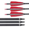 TOPARCHERY Premium 30" Carbon Hunting Arrows with Selected 4" Real Turkey Feathers Fletching and Removable Tips - 500 Spine Practice Target Arrows for Recurve Bow Long Bow - 12Pcs view 3