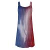 4th of July Dress Women Women's 4th of July American Flag Sleeveless T-Shirts Dress American Flag Sleeveless Mini Dress for Women Stars Stripes Beach Sundress 4th of July Patriotic Tank Dress view 3