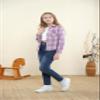 Betusline Girls' Plaid Flannel Shirt, Kids Long Sleeve Button Button Shirts Tops, F Purple #2, 2-3T= Tag 100 view 3