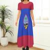 Fattyeery Elegant Casual Long Dress Guam Flag Girls Summer Sunshine Beach Skirts for Womens 2XS view 2
