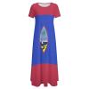Fattyeery Elegant Casual Long Dress Guam Flag Girls Summer Sunshine Beach Skirts for Womens 2XS view 3