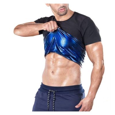Sauna Suit for Men Heat Dissipating Neoprene Vest Body Shaper Slimming Fitness Sweat Sauna Shirt for Men Women Sauna Suits (Color : Men, Size : Large)