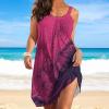 Dresses for Women 2023 Casual Women's Summer Short Sleeve V-Neck Floral Short Party Dress with Pockets Women's 2023 Summer Casual T-Shirt Dress Short Sleeves Swing Boho Beach Cover up view 2