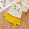 Moonker Toddler Kids Baby Girl Summer Outfit Clothes Embroidery T-Shirt Tops Shorts Pants Set 0-5 Years view 2