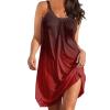 Easter Dresses for Women Cocktail Dresses for Women Summer Dresses for Women 2023 Sleeveless Sundress V-Neck Drawstring Waist Beach Casual Strap Mini Dress Pockets Women Summer Tunic Dress view 1