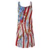 4th of July Dress Women Women's 4th of July American Flag Sleeveless T-Shirts Dress American Flag Sleeveless Mini Dress for Women Stars Stripes Beach Sundress 4th of July Patriotic Tank Dress view 3