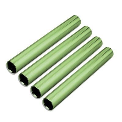 XMWangzi Aluminum Track Field Relay Batons, Race Equipments for Running Race Team, Suitable for Outdoor Sports Practice Athlete, Corrosion Resistant High Strength Smooth Surface(4 Green)