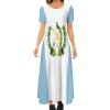 Fattyeery Elegant Casual Long Dress Guatemala Flag Girls Summer Sunshine Beach Skirts for Womens 5XL view 1
