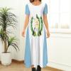 Fattyeery Elegant Casual Long Dress Guatemala Flag Girls Summer Sunshine Beach Skirts for Womens 5XL view 2