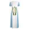 Fattyeery Elegant Casual Long Dress Guatemala Flag Girls Summer Sunshine Beach Skirts for Womens 5XL view 4