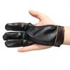 GXMRHWY 1Pcs Archery Finger Protect Glove 3 Finger Pull Bow Leather Shooting Glove for Archery Hunting Shooting