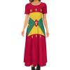 Fattyeery Elegant Casual Long Dress Flag of Grenada Girls Summer Sunshine Beach Skirts for Womens 3XL view 1