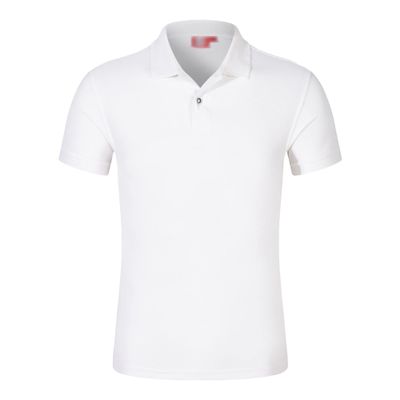 JEsilunmaMY Men's Solid Color Performance Polo T-Shirt Short Sleeve Designed Cotton Shirts Slim Business Casual Golf Shirt (US Size S Asia M,White)
