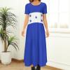 Fattyeery Elegant Casual Long Dress Honduras Flag Girls Summer Sunshine Beach Skirts for Womens 7XL view 2