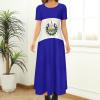 Fattyeery Elegant Casual Long Dress El Salvador Flag Girls Summer Sunshine Beach Skirts for Womens 2XS view 2