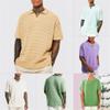 2023 Spring Summer Men's Short Sleeve Business Shirt Solid Casual Knitting Polo Shirt view 2