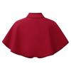 YiZYiF Kids Flower Girls Wrap Shawl Princess Cape Wedding Bridesmaid Tippet Stole Bolero Shrug Cover up Burgundy 6-24 Months view 2