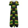 Fattyeery Elegant Casual Long Dress Jamaica Flag Girls Summer Sunshine Beach Skirts for Womens L view 3