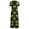 Fattyeery Elegant Casual Long Dress Jamaica Flag Girls Summer Sunshine Beach Skirts for Womens L view 4