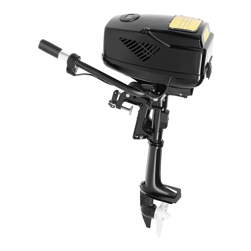 HANGKAI 48V 1200W Heavy Duty Electric Outboard Motor 5Hp Short Shaft Electric Outboard Trolling Motor,Inflatable Fishing Boat Engine,Brushless Motor Fishing Boat Engine