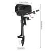 HANGKAI 48V 1200W Heavy Duty Electric Outboard Motor 5Hp Short Shaft Electric Outboard Trolling Motor,Inflatable Fishing Boat Engine,Brushless Motor Fishing Boat Engine view 3