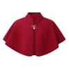 Kvysinly Kids Flower Girl Shawl Wrap Princess Shoulder Cape Cover up for Wedding First Communion Outfits Burgundy 6-24 Months view 1