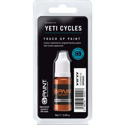G-Paint Yeti Bike Touch-Up Paint - Inferno - 10ml Bottle - Touch-Up Paint Kit for Scratched or Chipped Bike Frames - GPaint Bike Paint