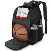 MATEIN Basketball Bag, Sturdy Soccer Bag with Ball Holder & Shoe Compartment, Large Basketball Backpack for Training Equipment, Water Resistant Sports Ball Backpack Fits Volleyball Football, Colorful view 1