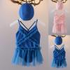 Fashion Girls Quick Dry Princess Mesh Swimsuit Suit Skirt with Swimming Cap Outfits for Girls (Pink, 9-12 Months) view 3