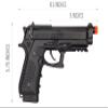 Golden Ball x HFC HG-173 M92 CO2 Blowback Semi/Full Auto Airsoft Pistol - Black view 2