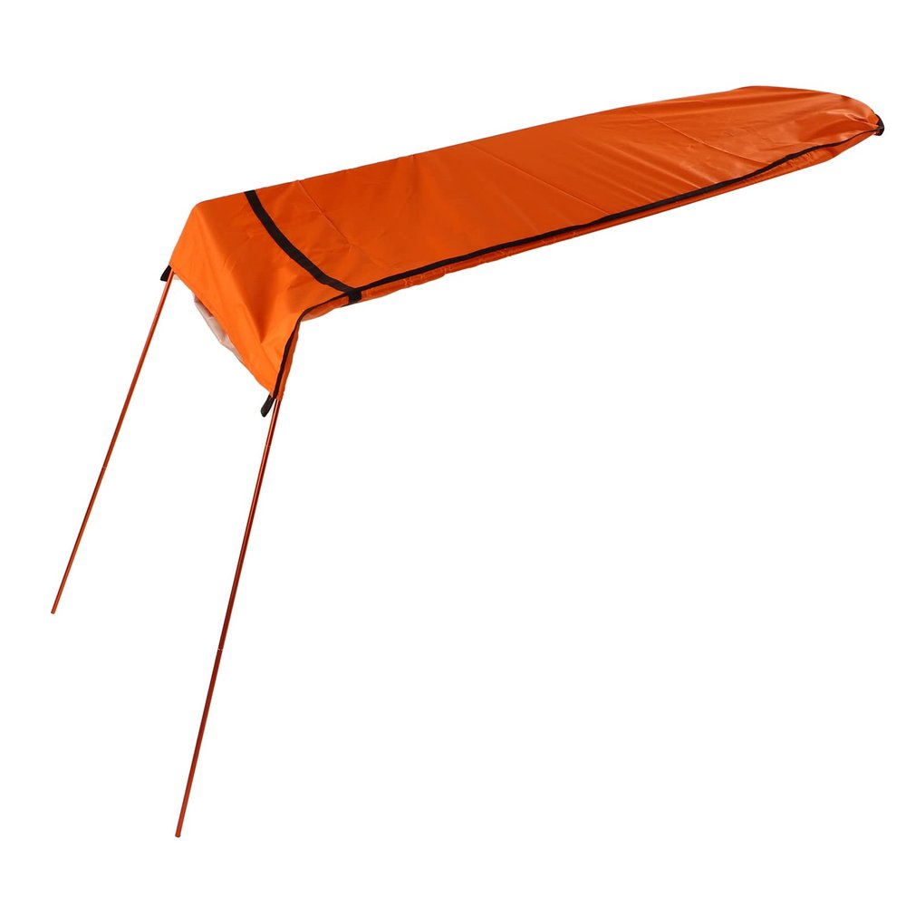 Kayak Sun Shade Canopy, Waterproof Oxford Fabric Foldable Easy to Install Portable Kayak Sunshade Awning for Boat Canoe (Orange)
